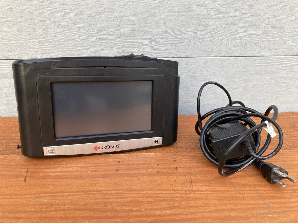 Kronos InTouch 9100 Time Clock with AC Adapter & Biometric Reader 8609100-008