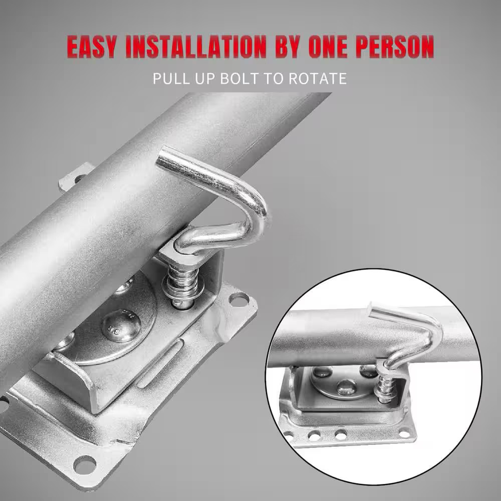 1,000 Lbs. Side-Wind Bolt-On Trailer Jack with Wheel