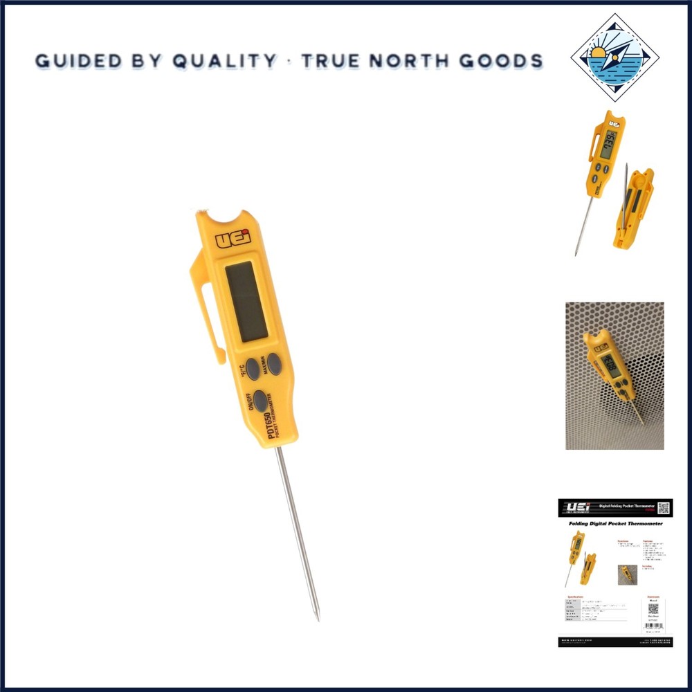 Folding Pocket Digital Thermometer,Yellow
