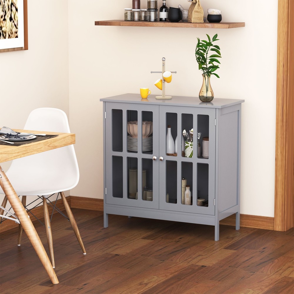kleankin Sideboard Buffet, Storage Cabinet with 2 Doors, Credenza