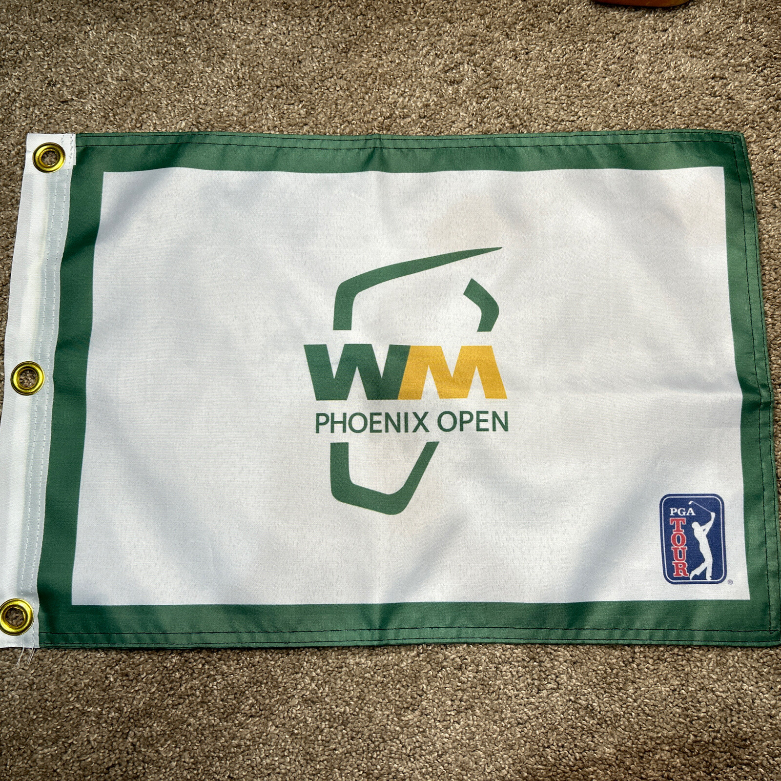 WASTE MANAGEMENT PHOENIX OPEN PGA TOUR PIN FLAG W GROMMETS FREE SHIP AUTOGRAPHS