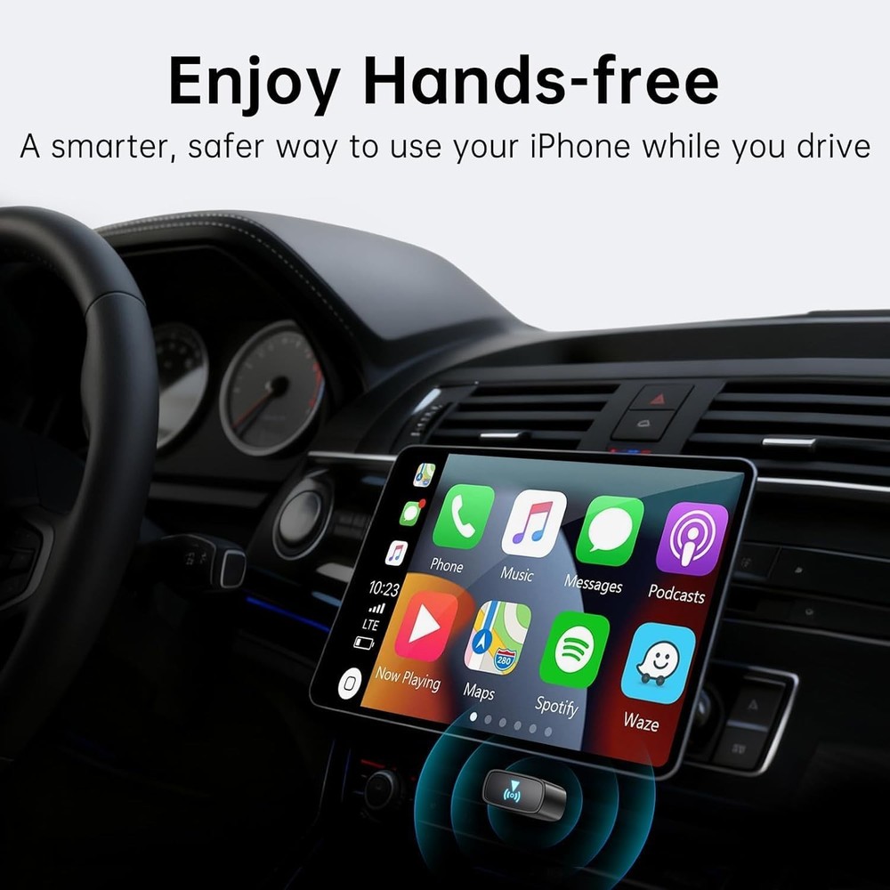 Wireless CarPlay Adapter 2026 for iPhone Convert Wired to Wireless Car Play Plug