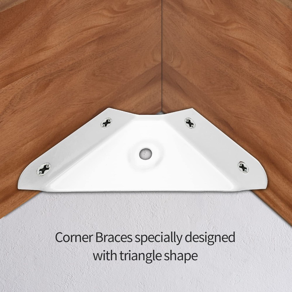 12 Pcs Corner Bracket Metal Corner Brace Corner Support Trapeziform Angle Cod...