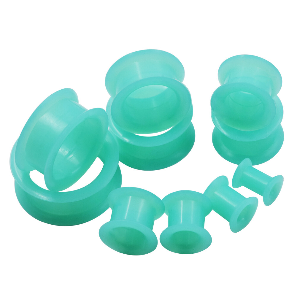 1 Pair Thick Silicone Ear Gauges Plugs Soft Flesh Tunnels Ear Stretchers 2g-1"