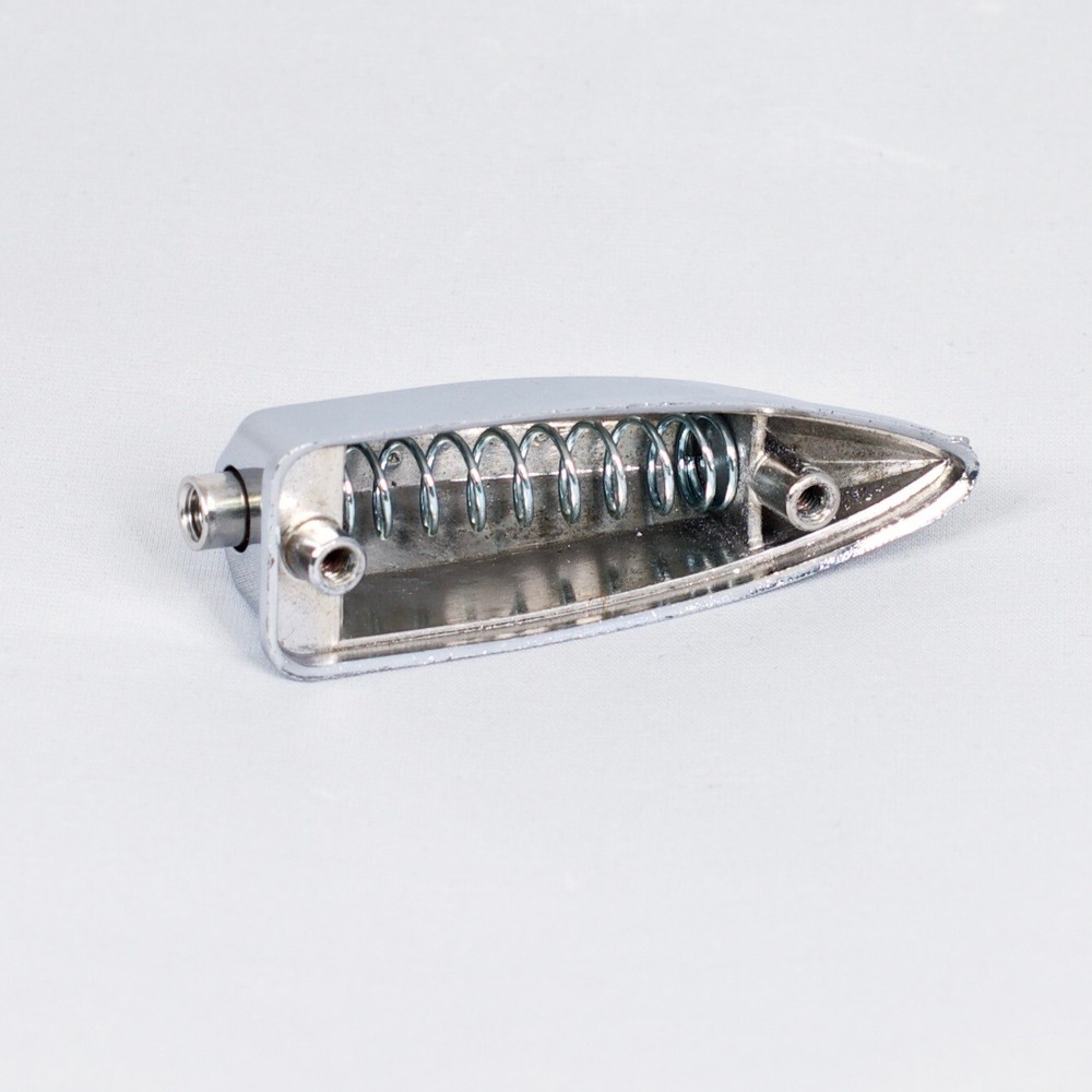 Viking-Style Chrome Bass Drum Lug with Threaded Insert and Retaining Spring