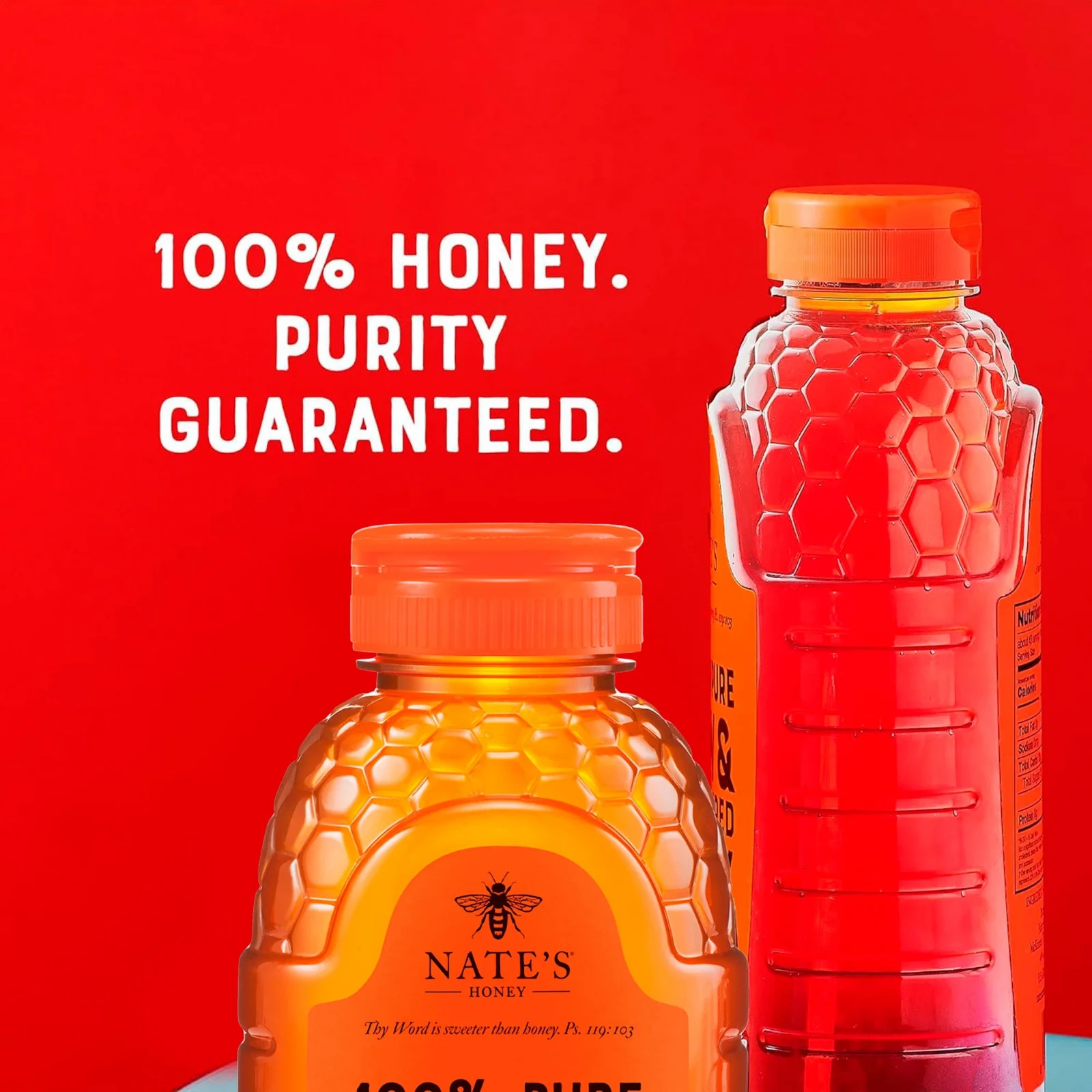 Nate's Honey: 100% Pure, Raw and Unfiltered Honey - 16 fl oz Gluten-Free Honey