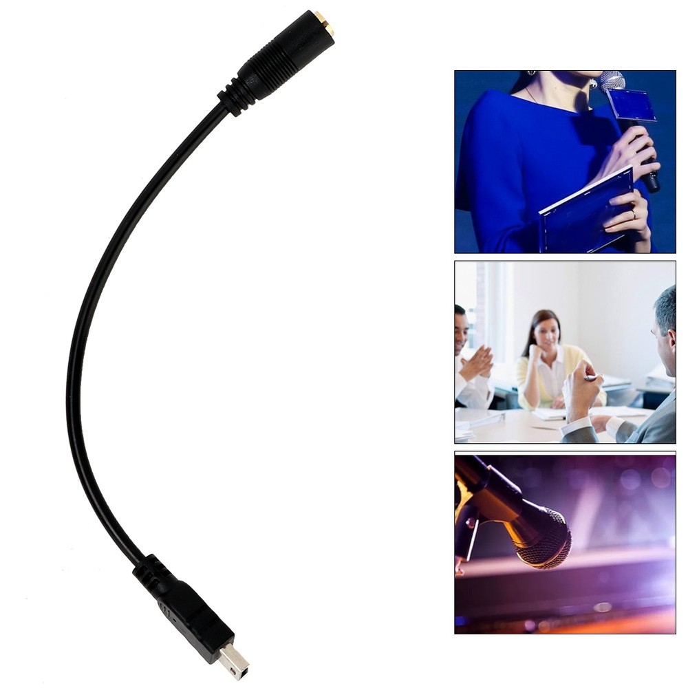 Mini USB To 3.5mm Microphone Adapter Cable For Camera