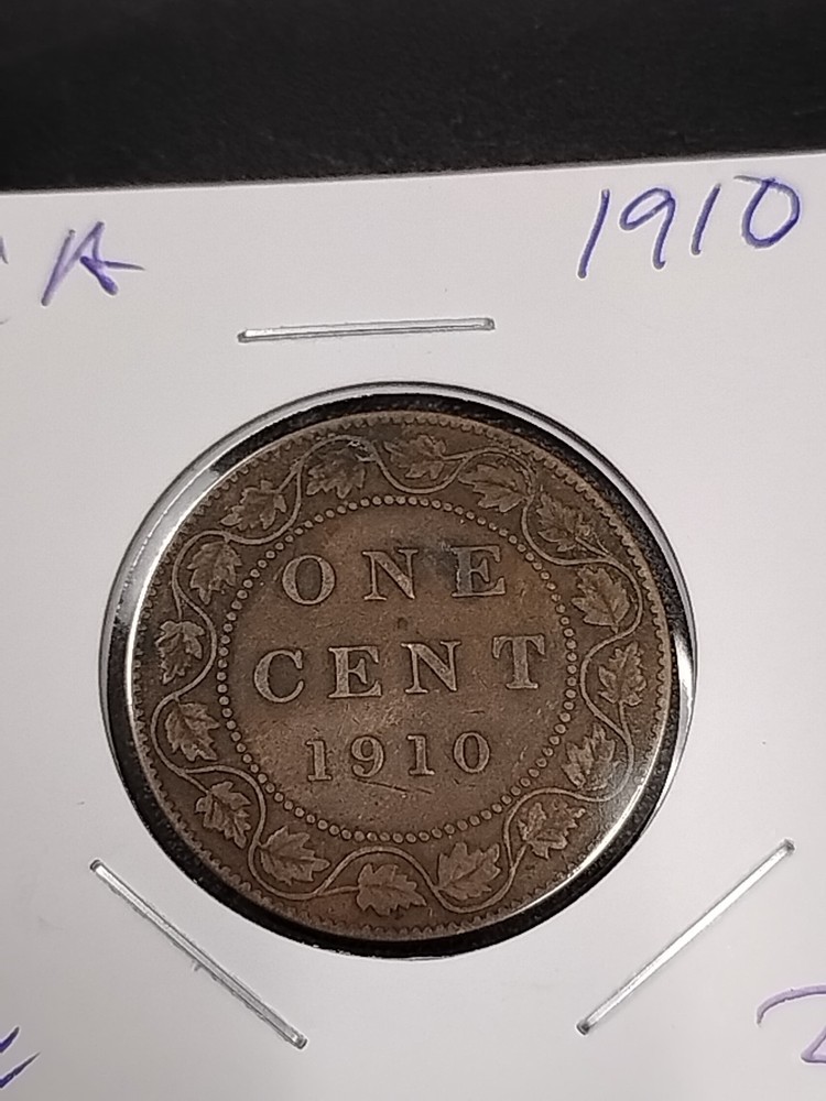 1910 Canada Large Cent King George V  - 1c