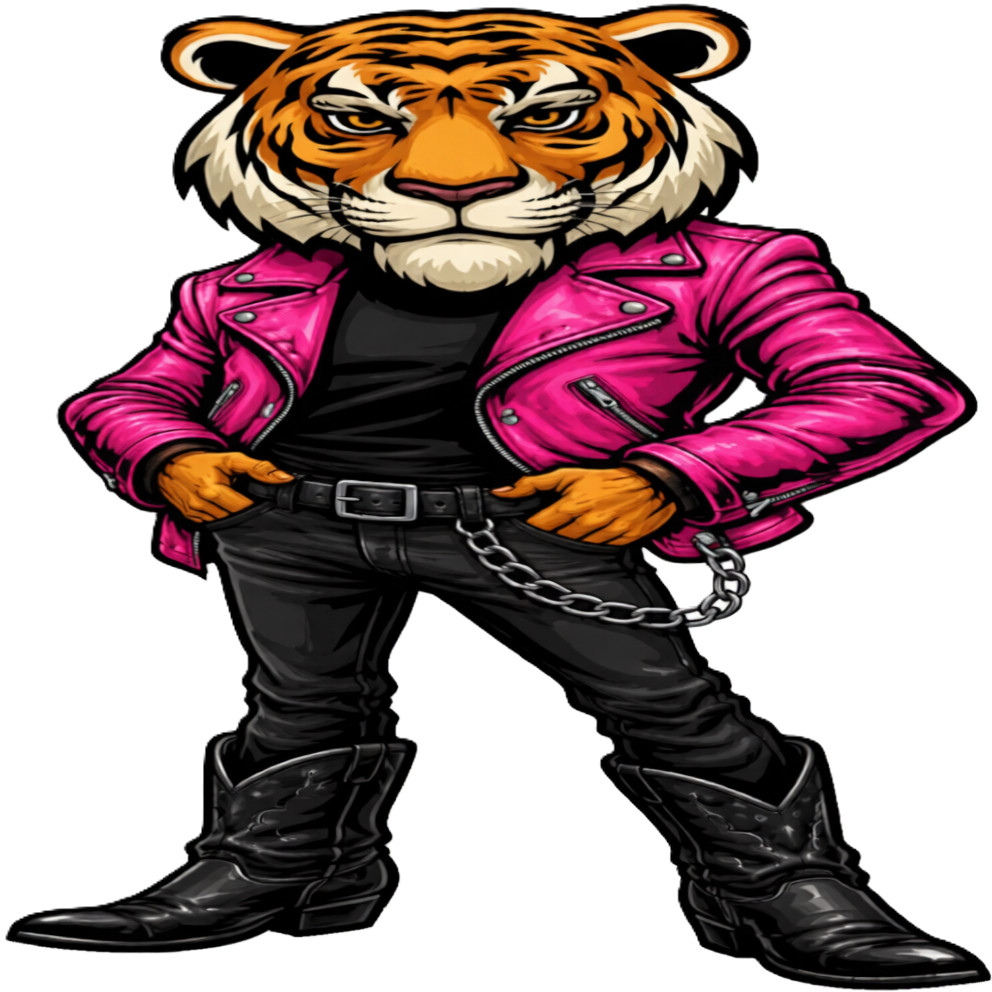 30 Custom Pink Wild Tiger Personalized Address Labels
