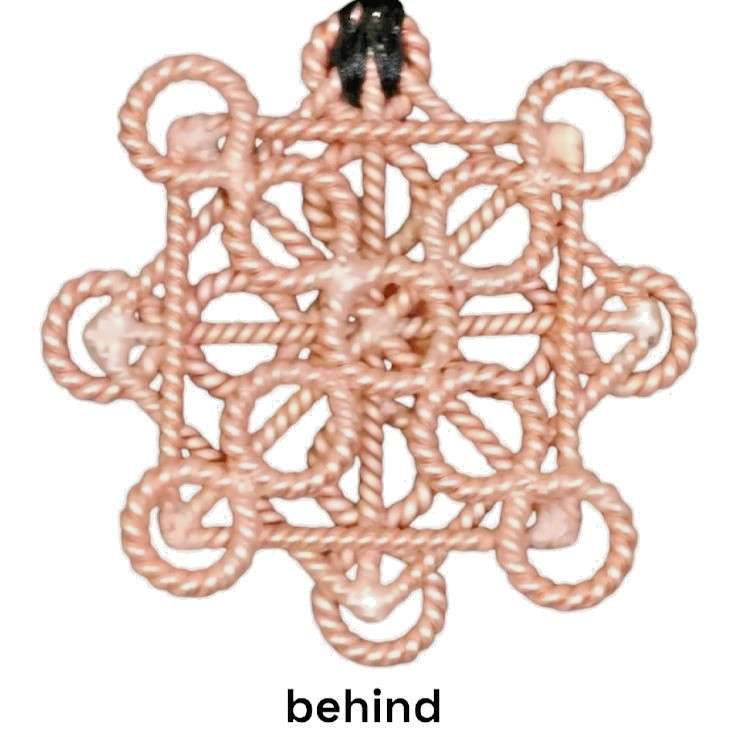 Tensor Ring 10 Metatron Cube Pendant Sacred Cubit 144,Copper,Handmake