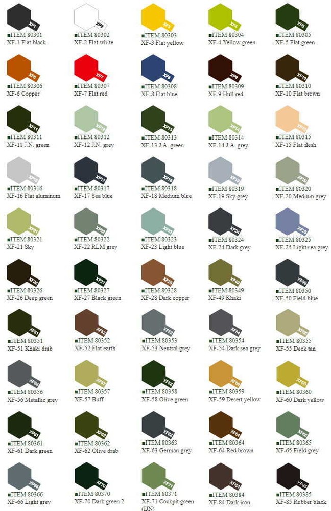 Tamiya ENAMEL PAINT 10ml - Full Range!