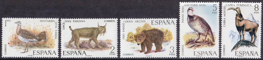 Spain - 1971 (2036-2040) Mint never Hinged - Animals