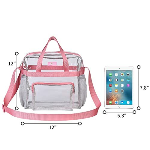 Clear Bag Stadium Approved, Transparent See Through Clear Assorted Colors
