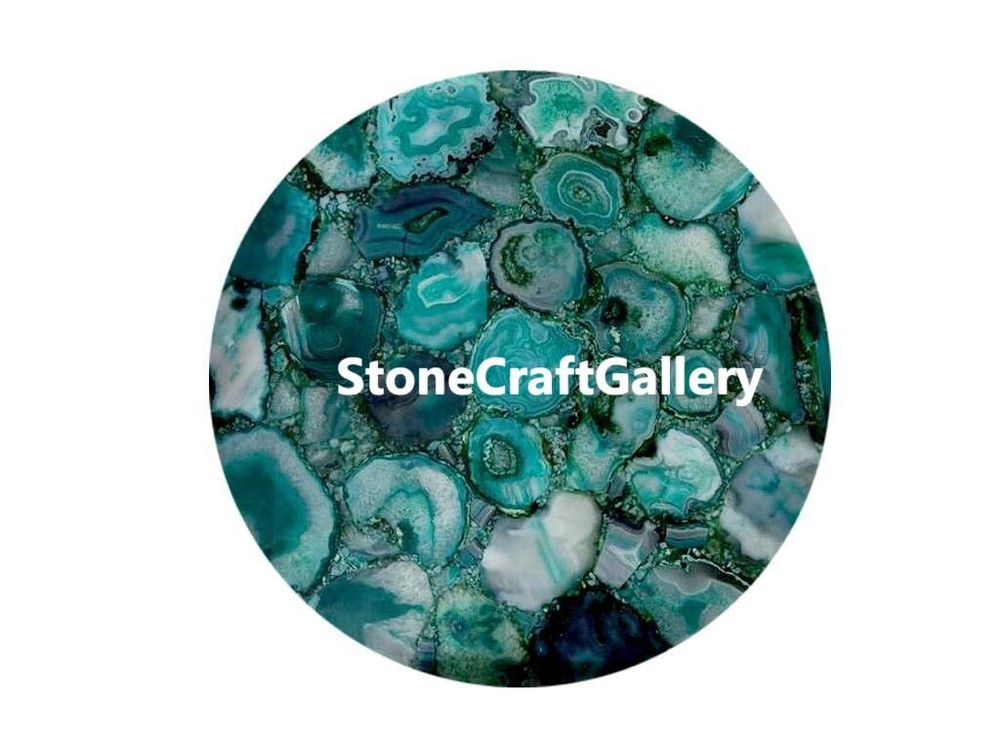 21" Agate Table Top / Agate Coffee Side Table Top Handmade Decor