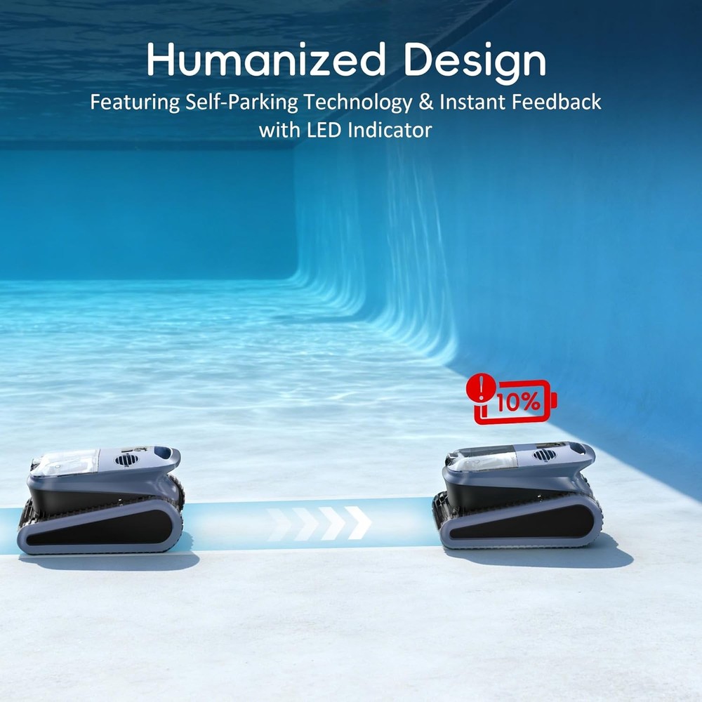 Seauto SAT40 Cordless Pool Robot – Automatic Cleaner for Large Inground Pools