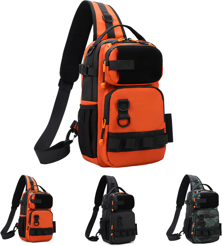 Versatile Fishing Backpack with Rod Holder and Adjustable Straps