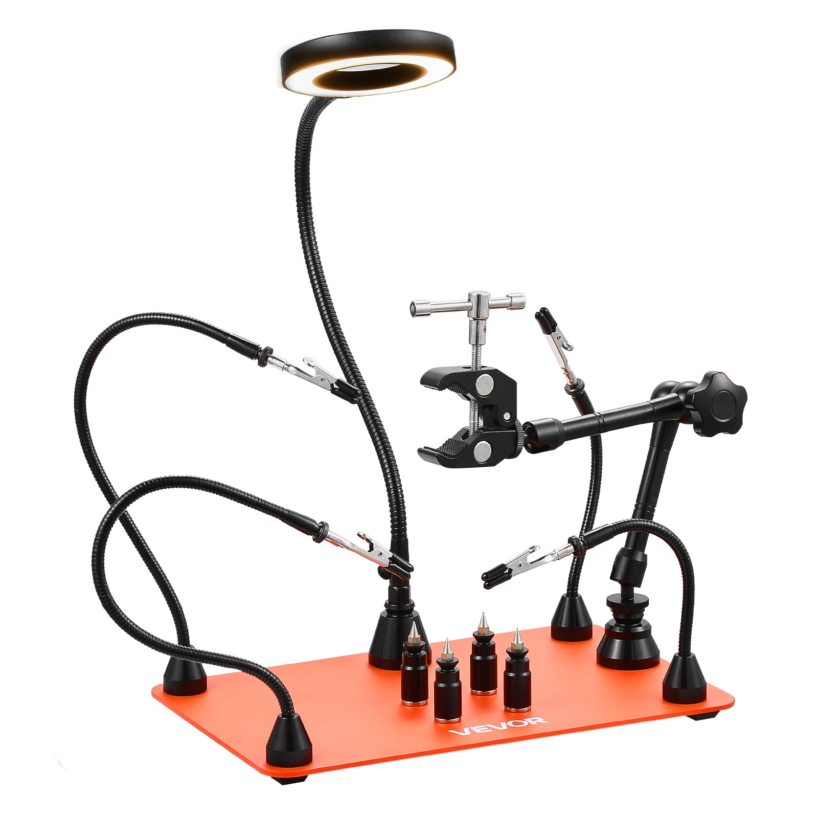 VEVOR Magnetic Helping Hands Soldering Station 3X Magnifying Lamp Air Gun Holder
