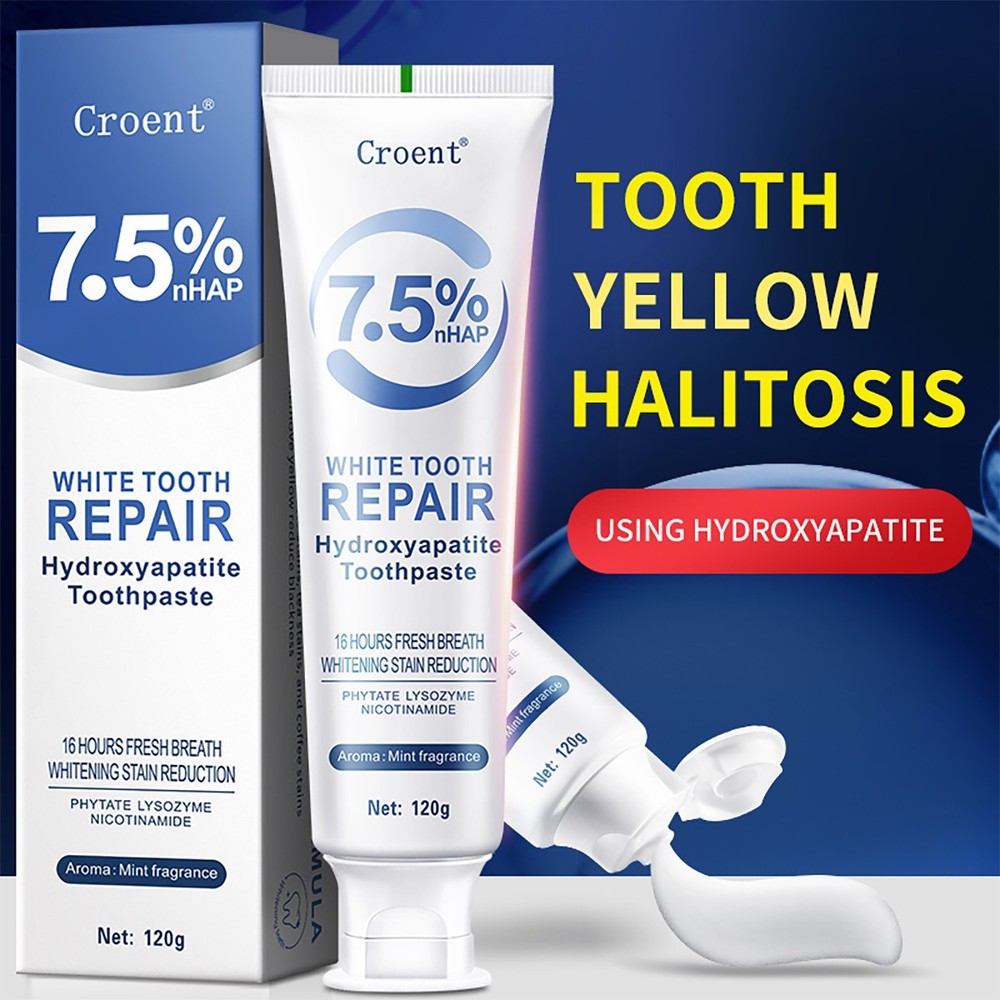 7.5% Hydroxyapatite Toothpaste Remove Yellow Tooth Stains For Sensitive Teeth