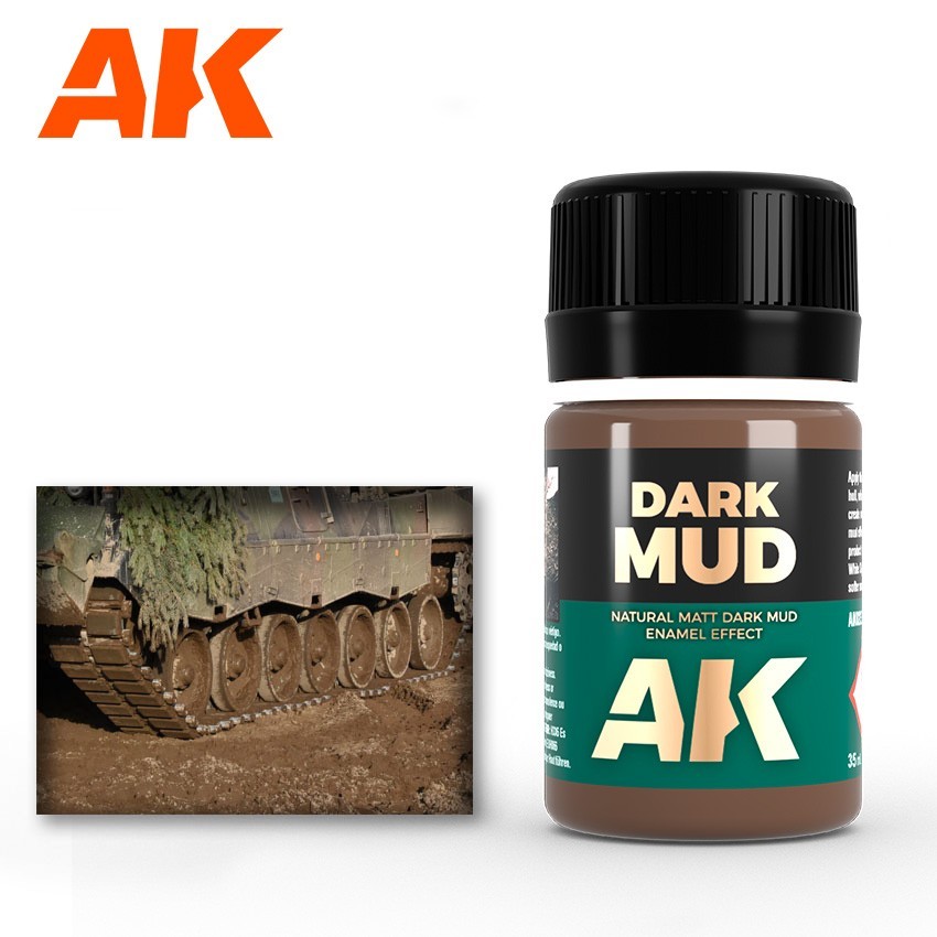 AK Interactive - Dark Mud Effects - Enamel Weathering - 35ml Bottle - AK023