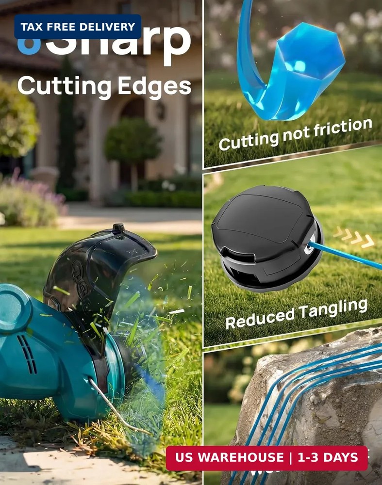 0.065" 340FT Weed Eater String Hex Heavy Duty Trimmer Line