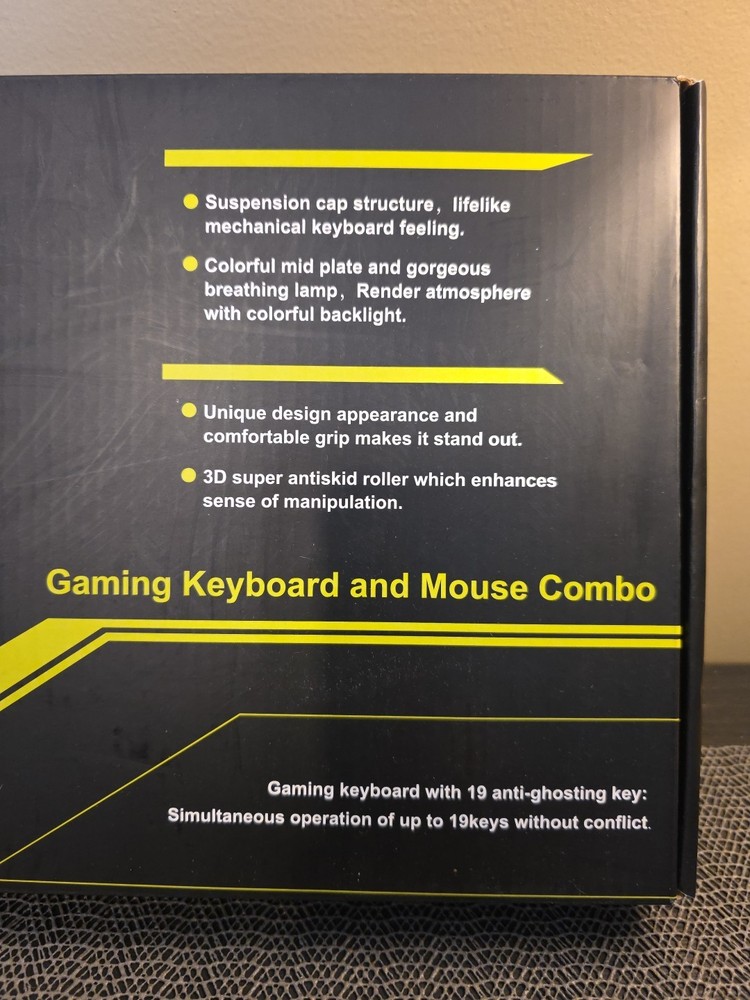 Flagpower Gaming Keyboard And Mouse Combo, New