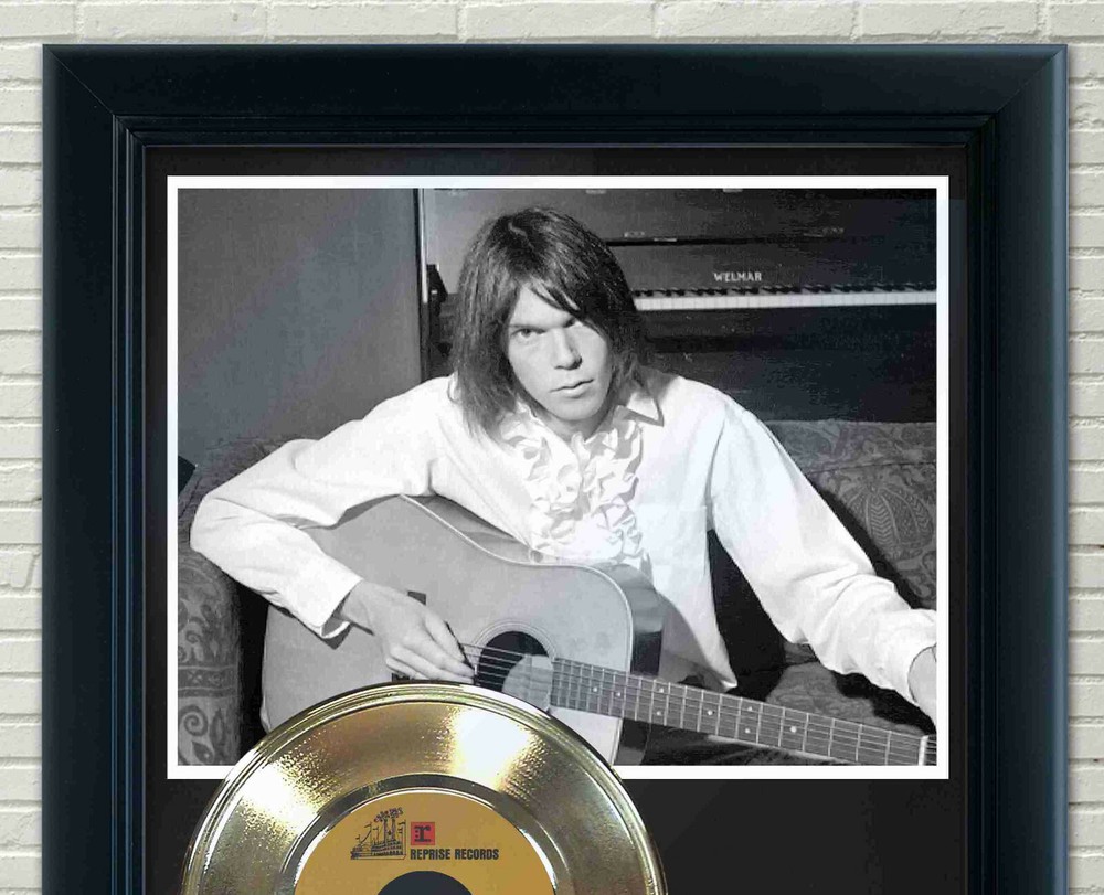 Neil Young "Heart Of Gold" Framed Record Display