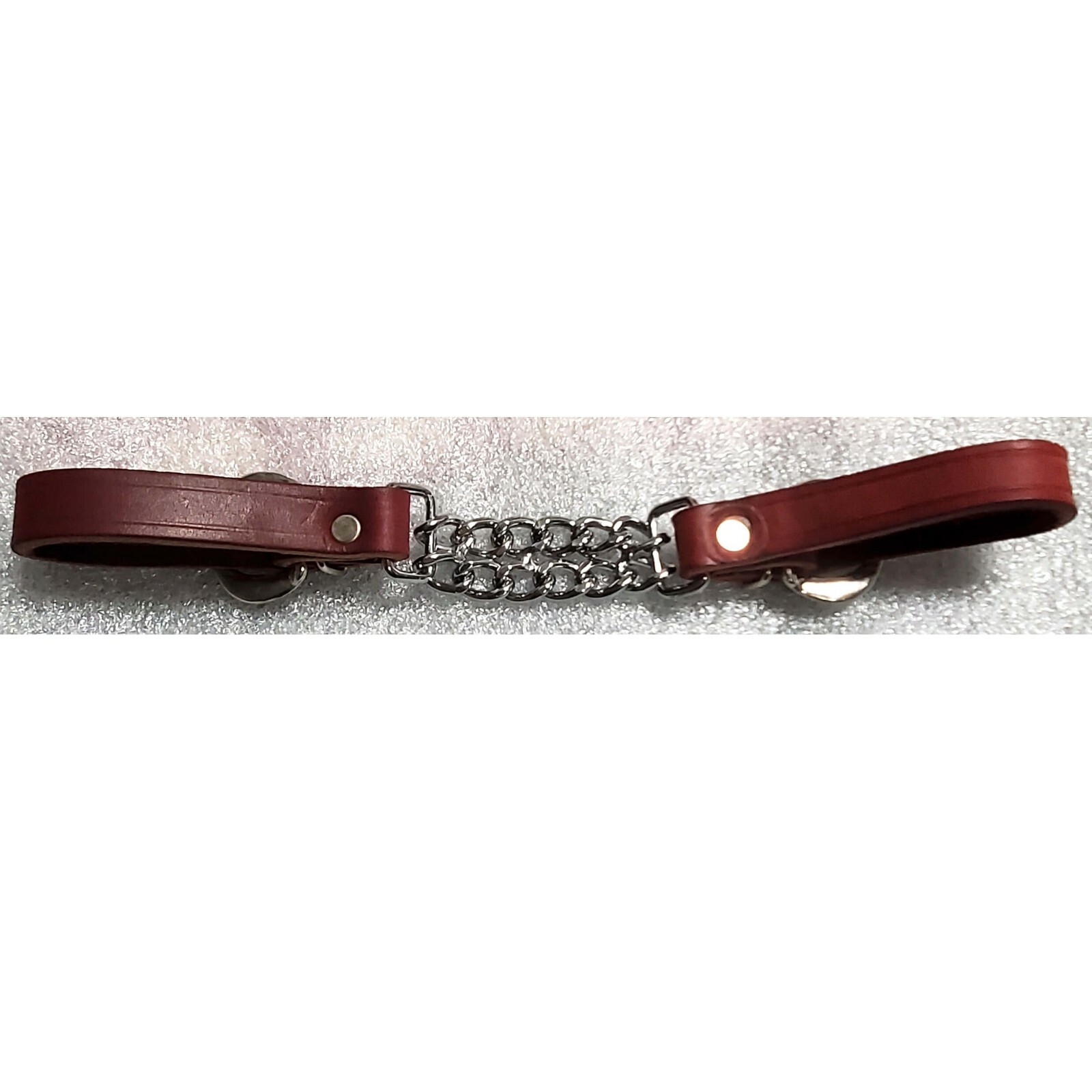 New Latigo Leather Curb Chains with Double Chain Bit Strap