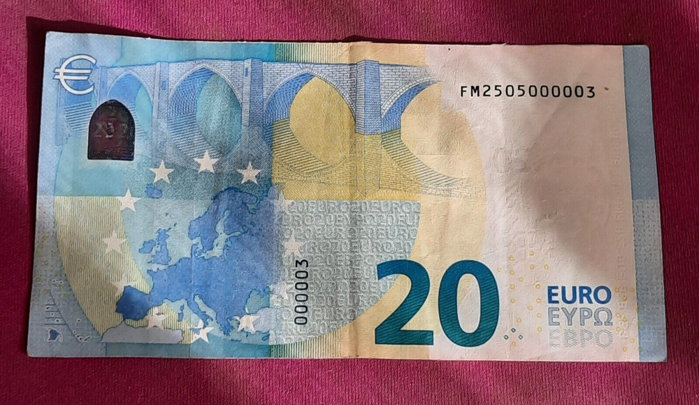 rare euro 20 banknote