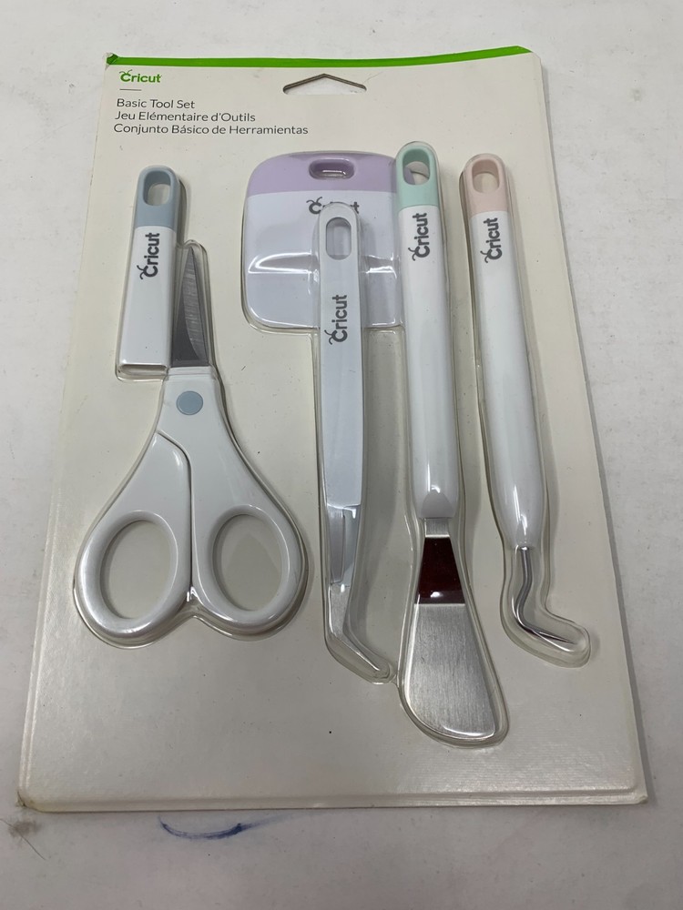 5 Pieces Cricut Basic Tool Set Spatula Weeder Scraper Scissors Tweezers