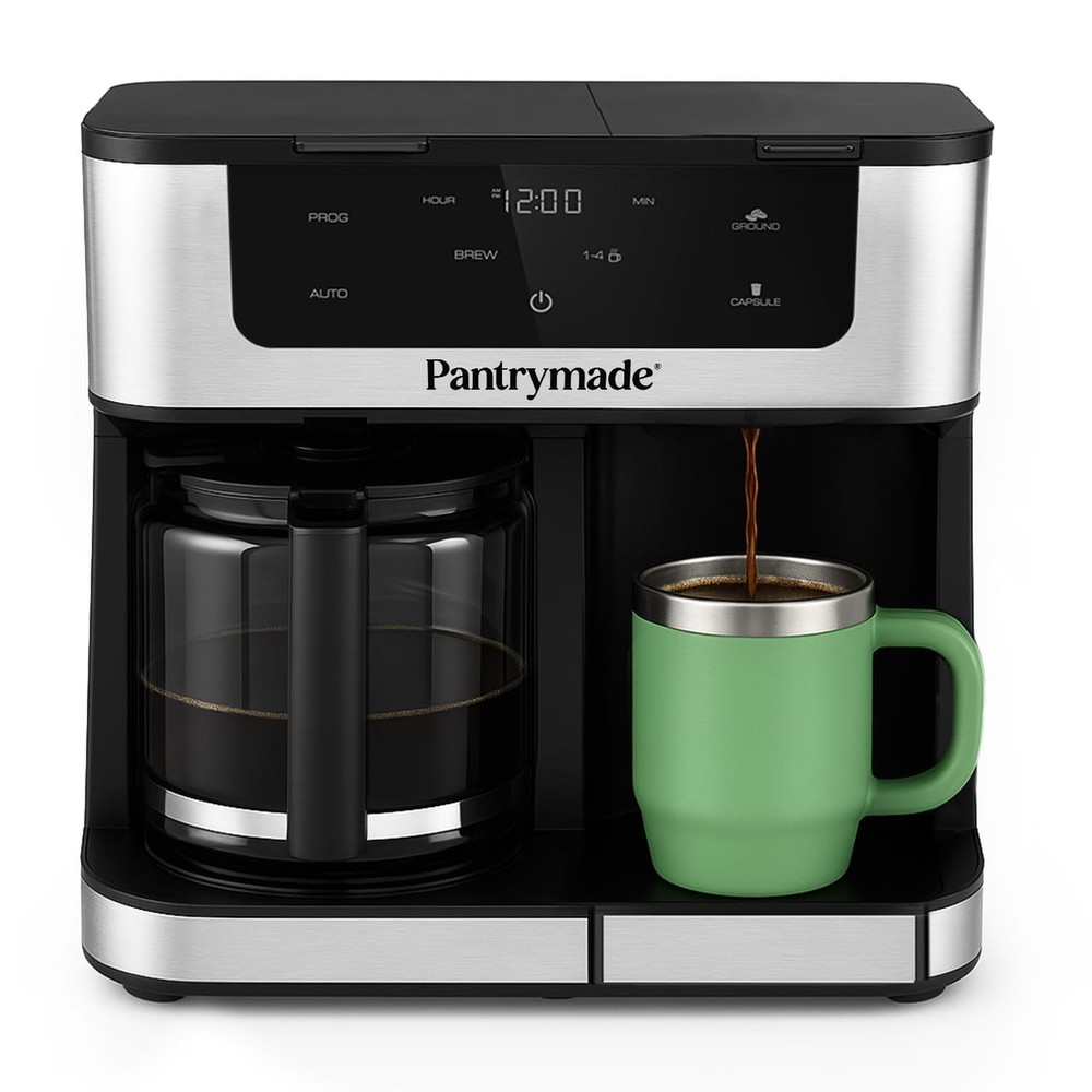 Deluxe 12-Cup Coffee Maker & Single Serve Brewer Programmable K-Cup Compatible