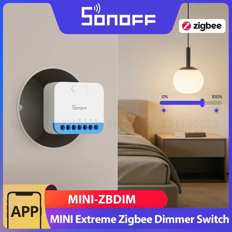 Sonoff MINI-ZBDIM Extreme Zigbee Smart Dimmer Switch Module Relay Wide Lighting