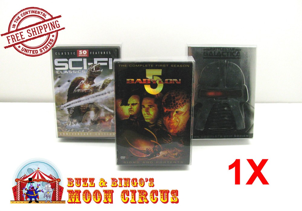 1x DVD OVERSIZED BOX SET (SIZE DVO E) - CLEAR PLASTIC PROTECTIVE BOX PROTECTOR