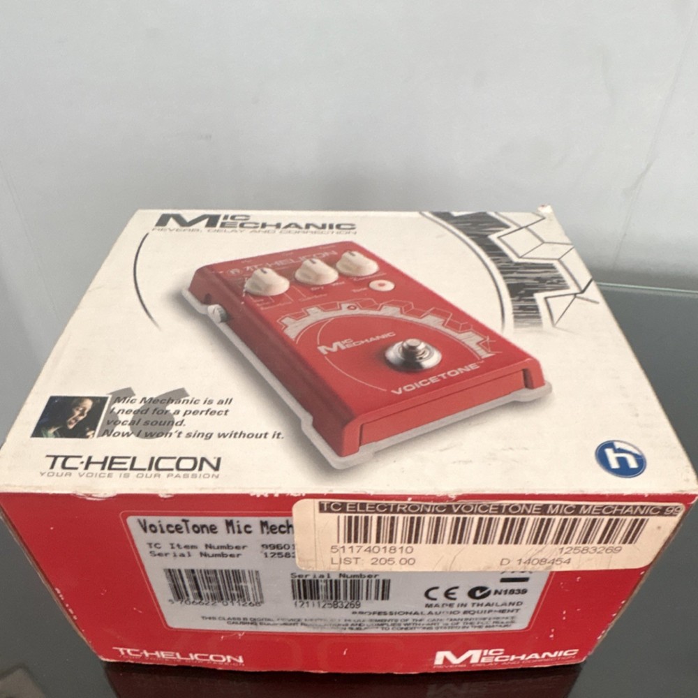 TC-Helicon VoiceTone Mic Mechanic Vocal Effects Processor Red XLR USB