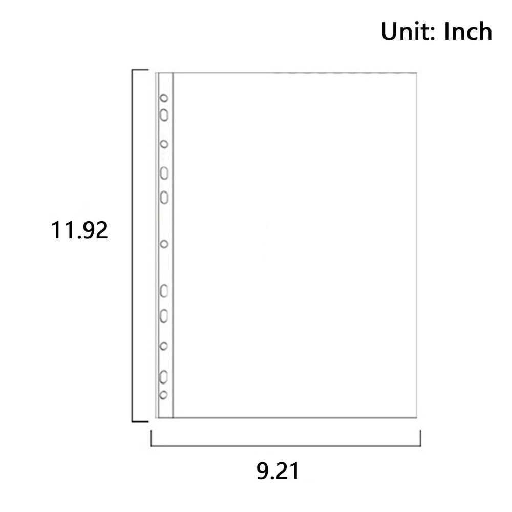 100 Pcs A4 Clear Document Folder, Waterproof Case Transparent Document Bag Pa...