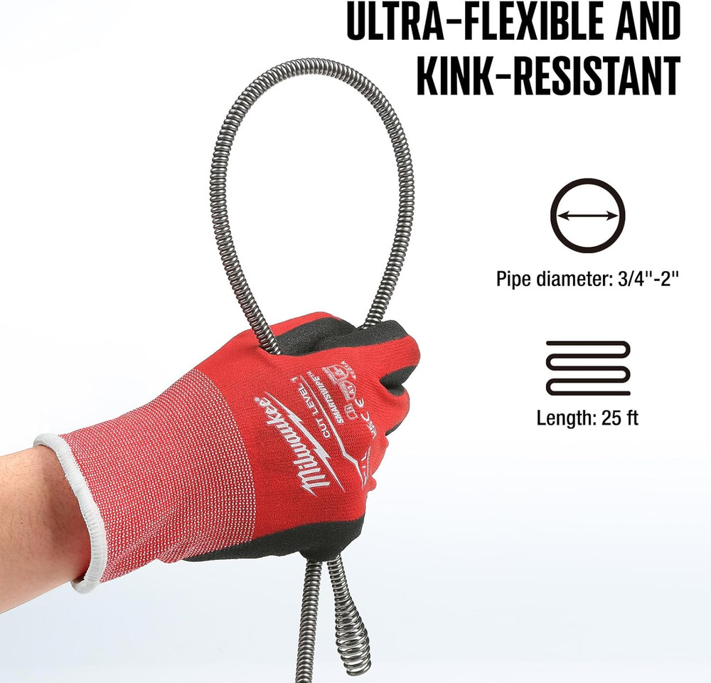 POPULO 25FT Replaceable Cable, Compatible with POPULO Electric Drain Auger(Cadl-