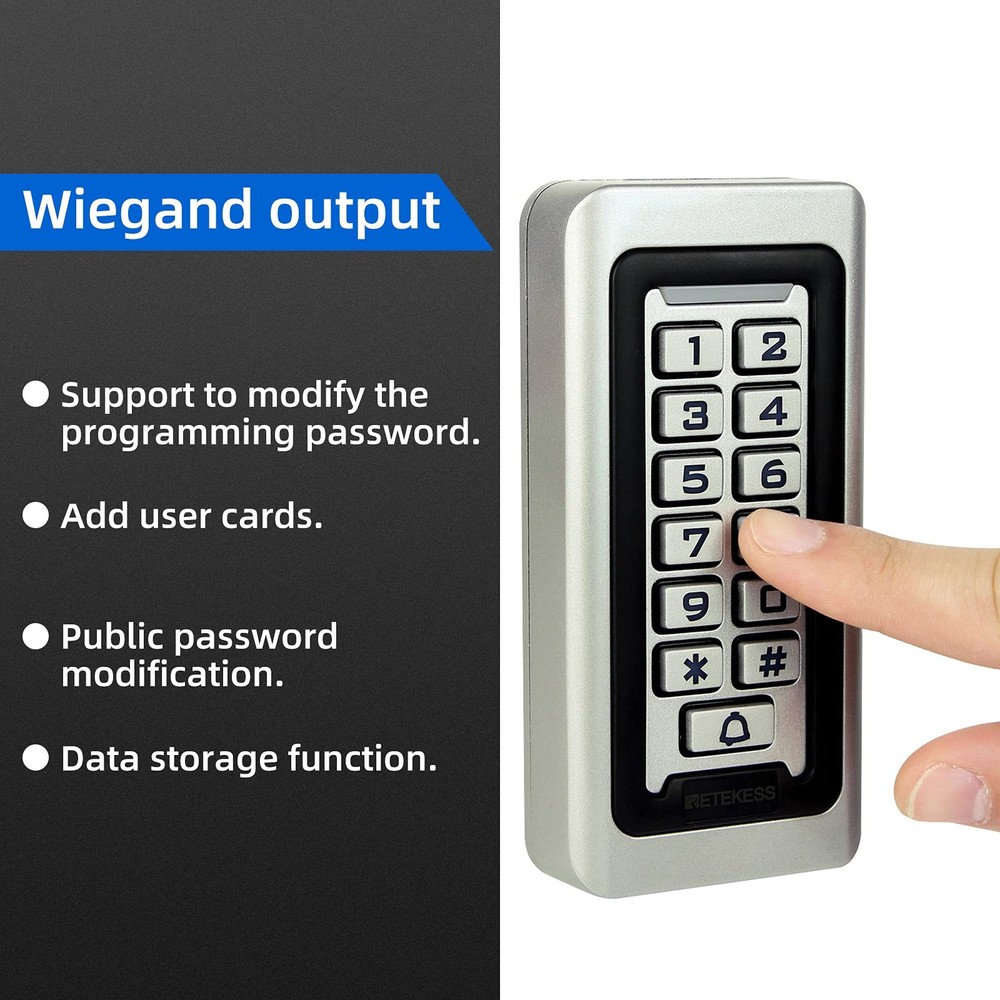 T-AC03 Security Access Control Keypad RFID Door Stand Alone 2000 Users Wiegand