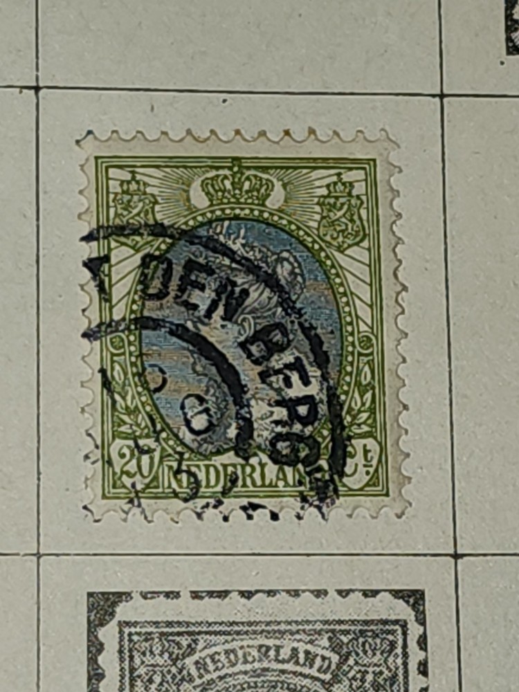 Foreign Netherlands 20c Stamp Used - #H460