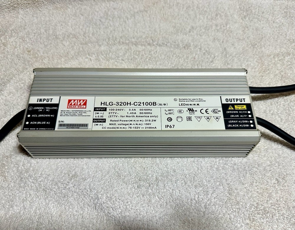 Mean Well HLG-320H-C2100B LED Driver