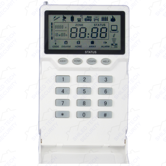 Wireless House Alarm Kit Security System Voice Prompt Backlit Screen US Plug GV