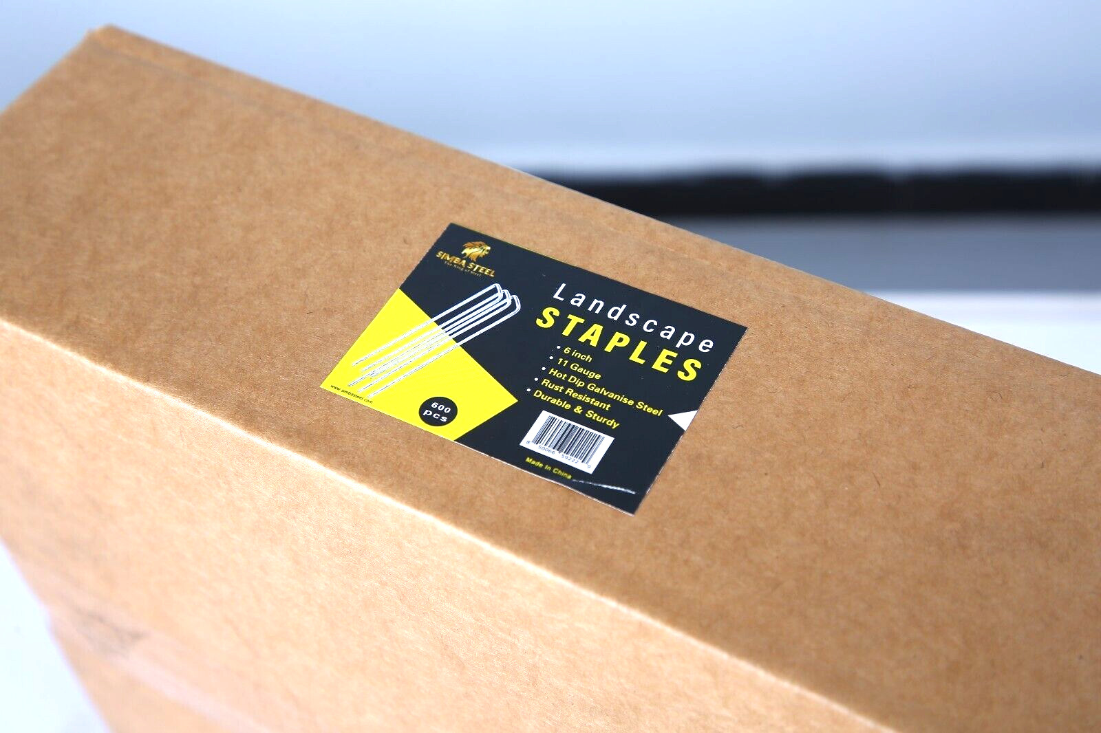 600 Pack 6'' Gauge Heavy Duty U Shaped Garden Securing Pegs Sod Staples Stakes