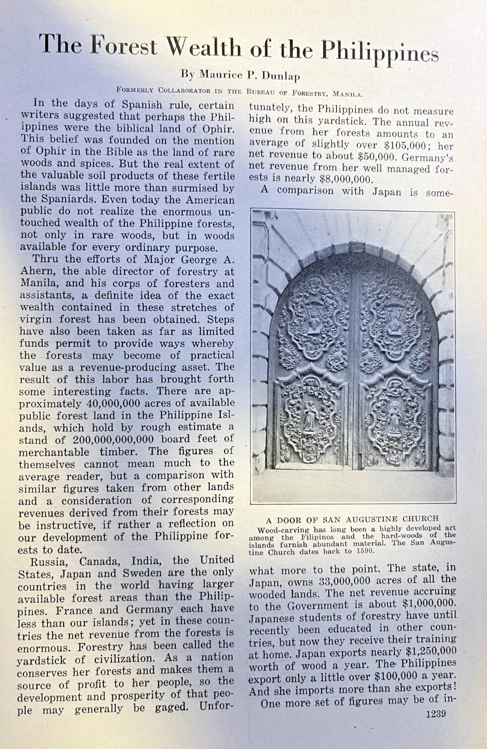 1913 Philippine Forests illustrated