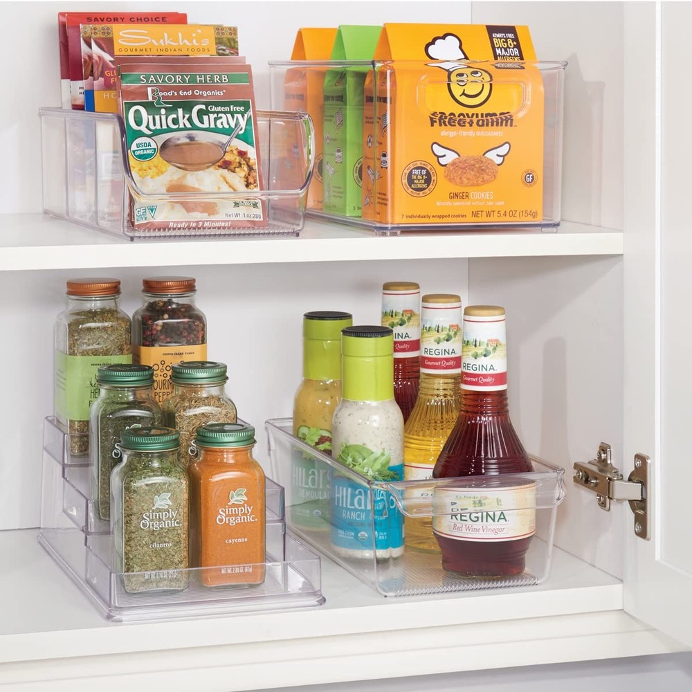 Idesign Linus Plastic Fridge and Freezer Storage Organizer Bin with Handle,