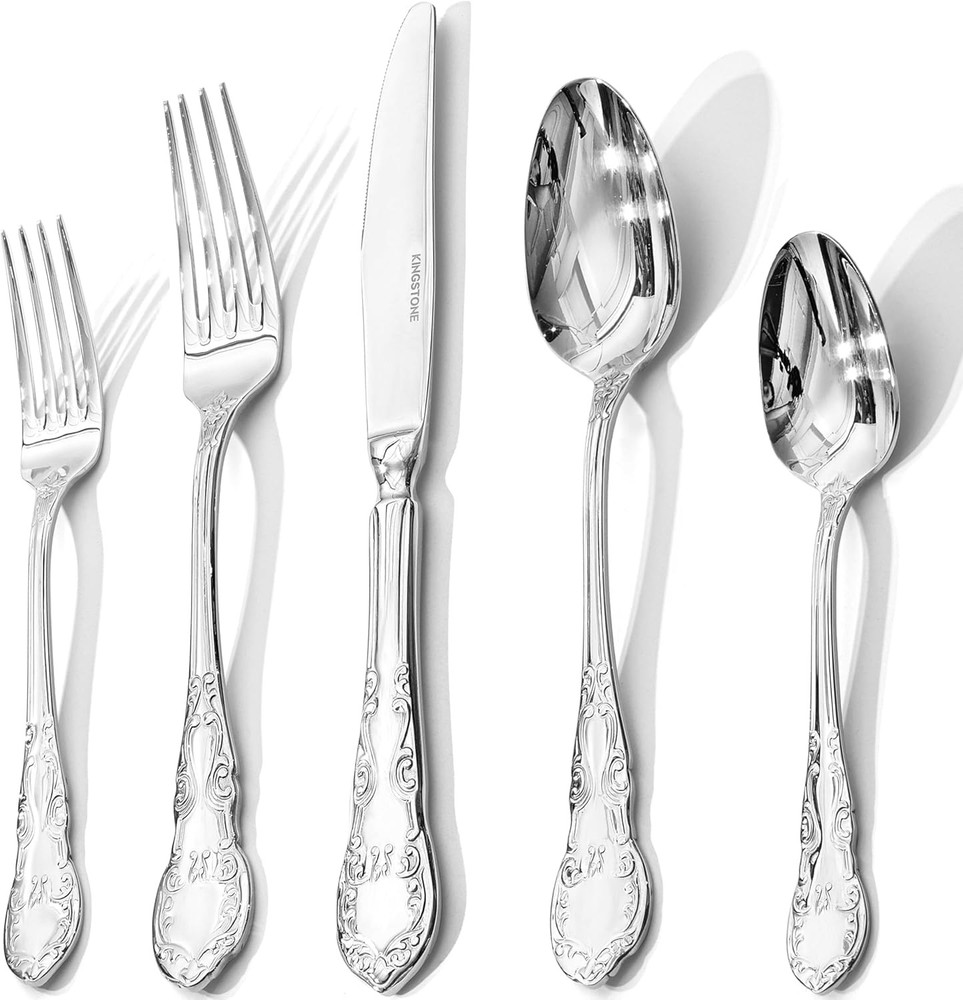 Impress Dinner Guests - 60 Piece Stainless Steel Silverware Set