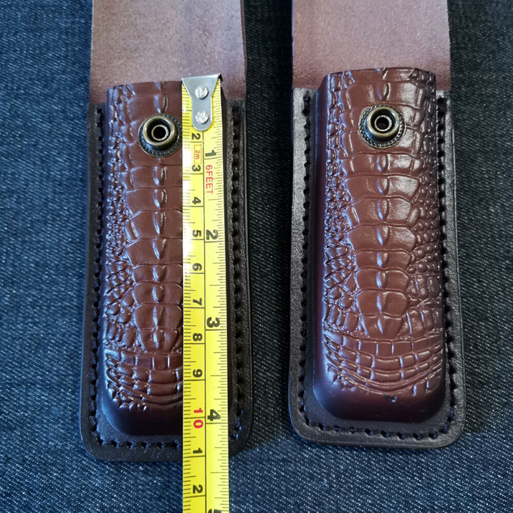 NEW HAND MADE PURE LEATHER SHEATH FOR 5" FOLDING KNIFE & OTHER TOOLS