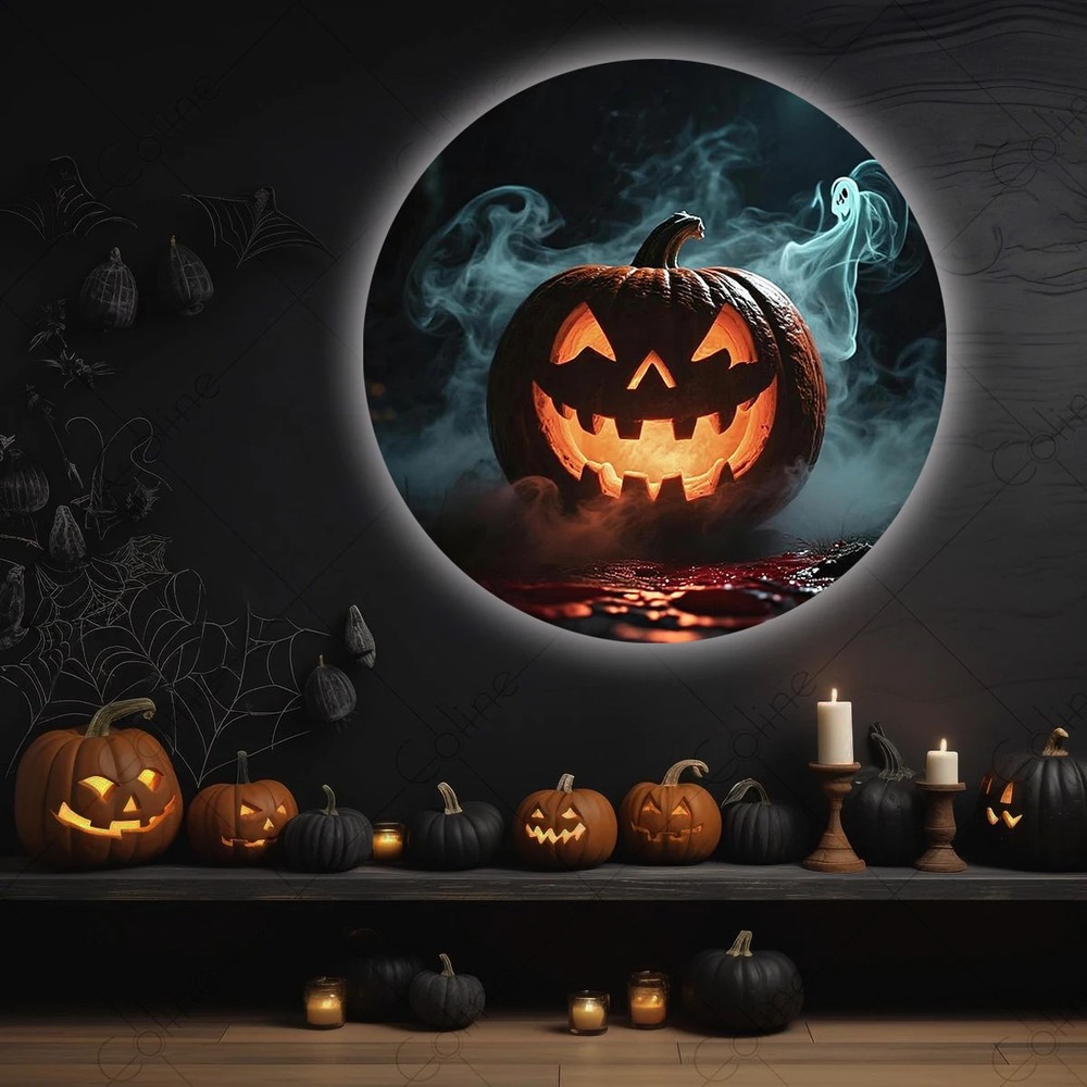 Halloween LED night light projector, you can change the pattern, skull, ghost, b