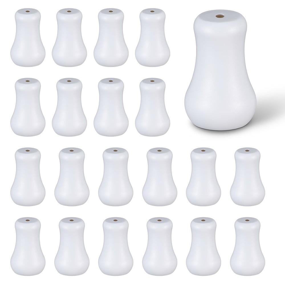 20Pcs White Plastic Cord Tassel Blind Pull Cord Knobs Blind Cords Pull End Bl...