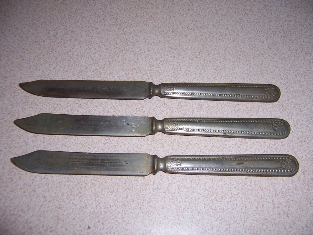 Antique Silver Fruit Knife Set - SO. AM. SILVER SOLID