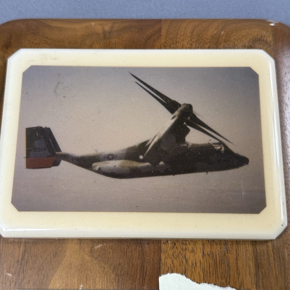 Vintage US Marine Corps USMC Early V-22 OSPREY Dev Avionics Task Force Plaque