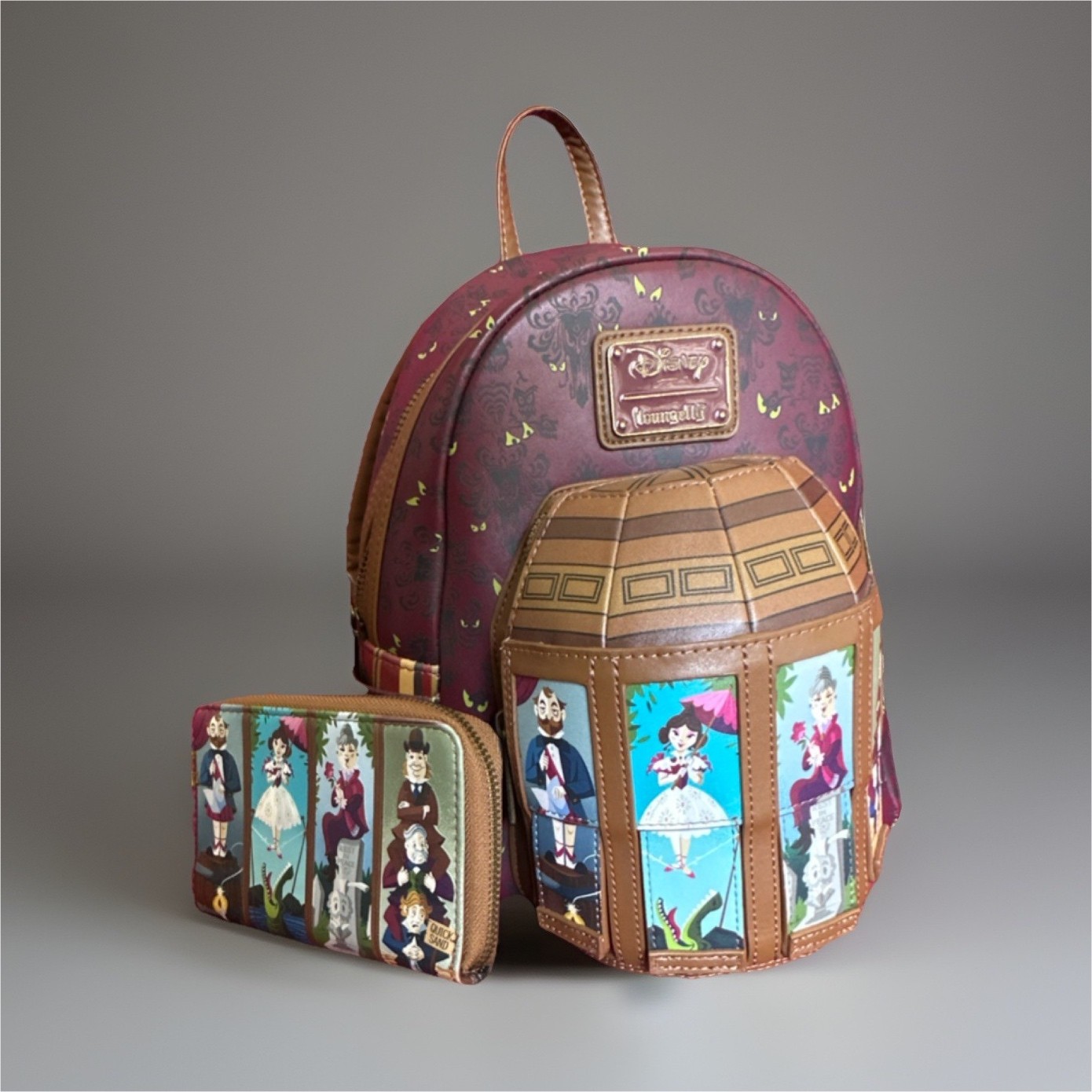 Loungefly Disney Haunted Mansion Mini Backpack and Wallet