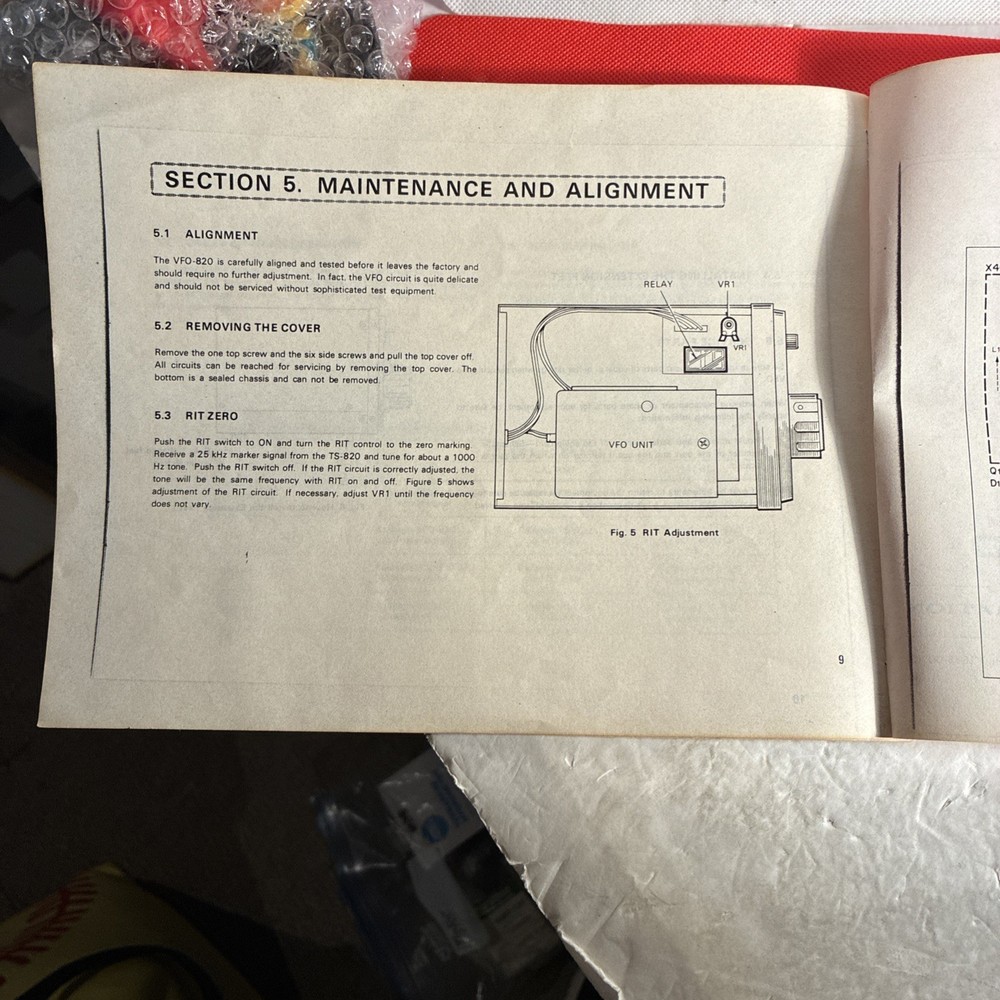 KENWOOD REMOTE VARIABLE FREQUENCY OSCILLATOR Model VFO-820 OPERATING MANUAL